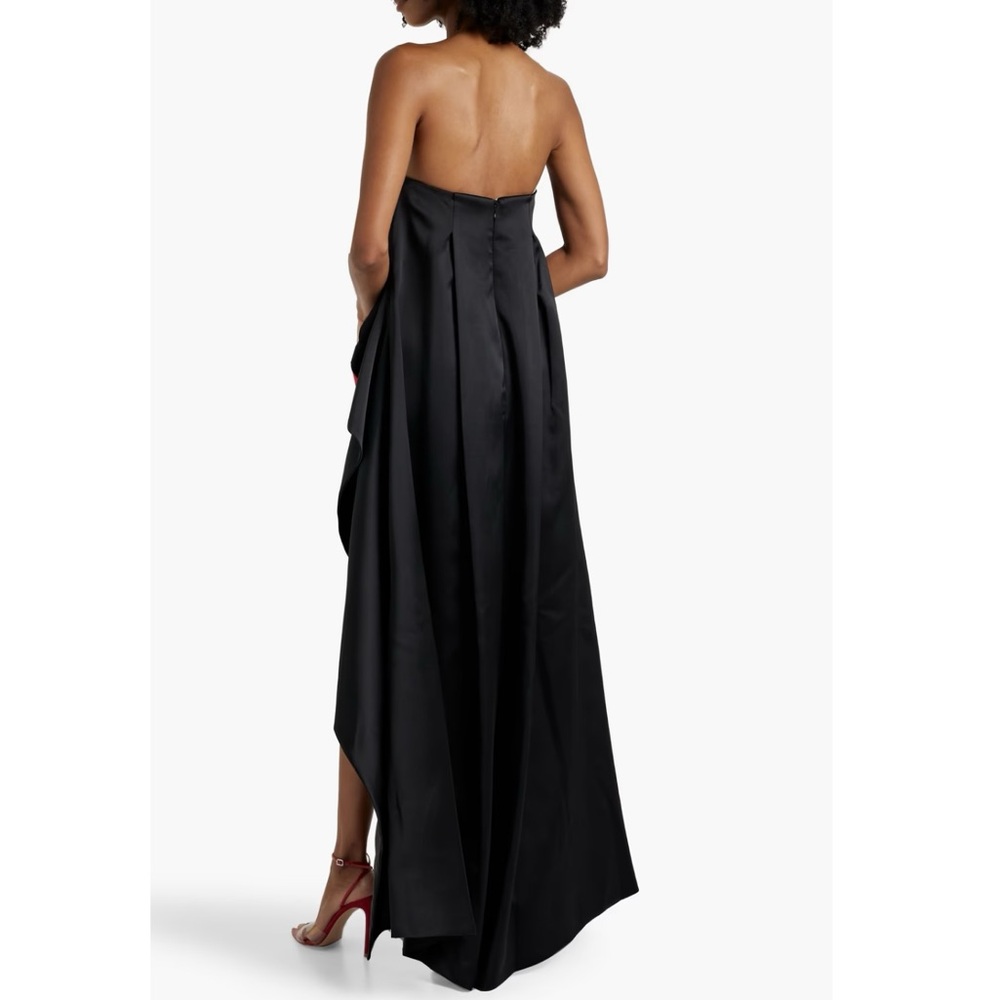 ALICE + OLIVIA Theda Strapless Hi Lo Mini Dress Ecru and Black Size 8 NEW - Picture 3 of 11